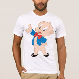 T-shirt Porky Pig   Pose Classique