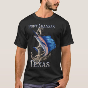 T-shirt Port Aransas Texas Espadon Marlin Ocean Fishing
