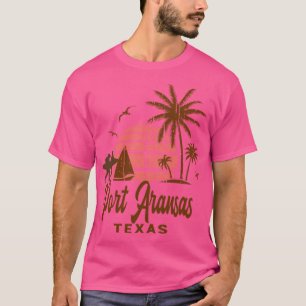 T-shirt Port Aransas Texas Vintage Sunset