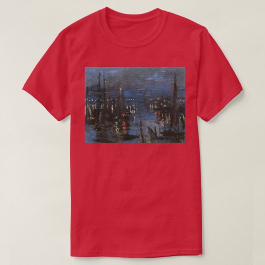 T-shirt Port du Havre, effet nocturne (Design devant)