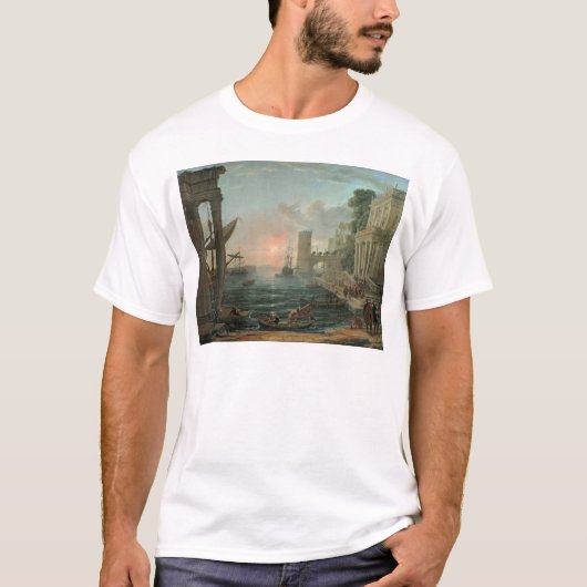 T-shirt Port maritime avec l'embarquement (Devant)