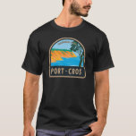 T-shirt Port - Parc National de Cros France Vintage<br><div class="desc">Conception de l'illustration vectorielle Port-Cros. C'est le premier parc marin national créé en Europe.</div>