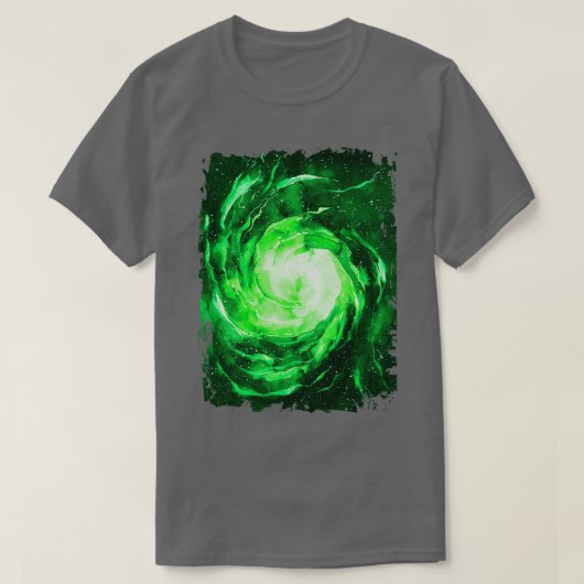 T-shirt Portail temps vert (Design devant)
