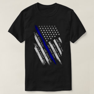 T-shirt portant le drapeau de la Ligne bleue mince