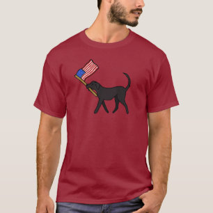 T-shirt portant le drapeau du chien noir