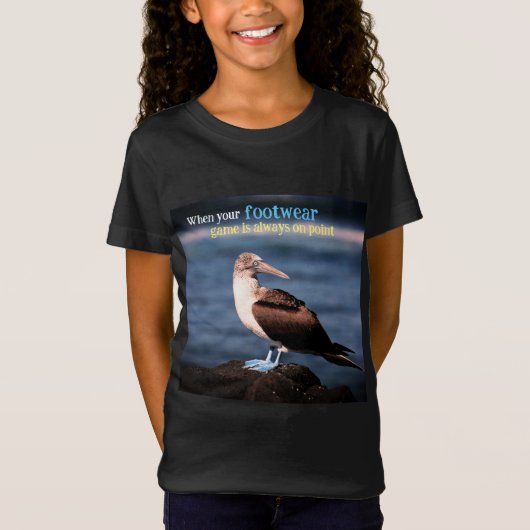 T-Shirt Porte à pieds bleus (Devant)