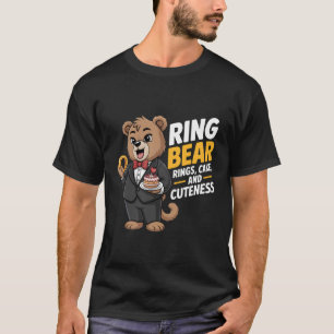T-shirt Porte-Alliance Ours de mariage drôle Parti Ours Po