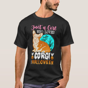 T-shirt Porte-chien corgi Halloween effrayant pour femmes