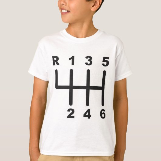 T-shirt Porte de décalage de 6 vitesses (Devant)