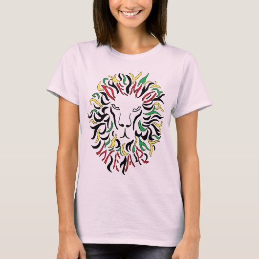 T-shirt Porte-démo : Rasta Lion- (dames bio) (Devant)