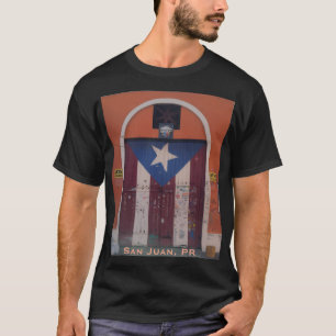T-shirt Porte d'entrée Boricua : Porte de garage Drapeau P