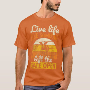 T-shirt Porte Gauche Ouverte Ranch Agriculteur Agriculture