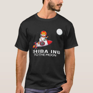 T-shirt Porte-pièce en cristal de cryptomonnaie Shiba Inu