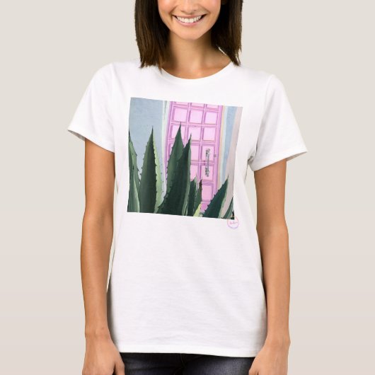 T-shirt Porte rose (Devant)