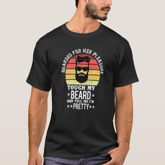 T-shirt Portée Pour Son Plaisir Drôle Barbe Faciale Cheveu (Devant)