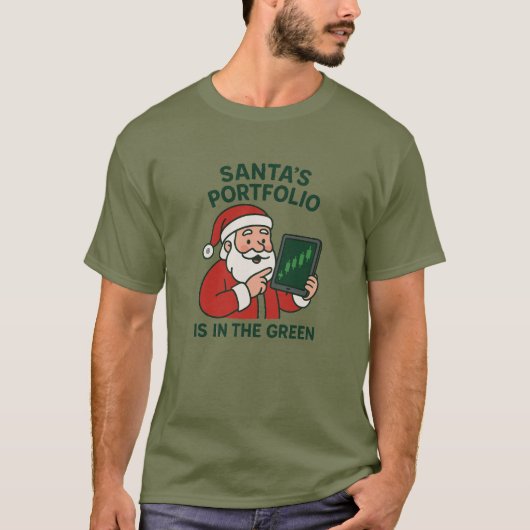 T-shirt Portefeuille de père Noël - Funny Christmas Trader (Devant)