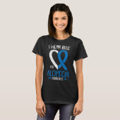 T-shirt Porter Bleu Pour Alopecia Sensibilisation Areata B (Devant entier)