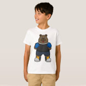 T-shirt Porter comme boîte avec gants de boxe (Devant entier)