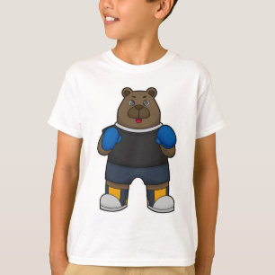 T-shirt Porter comme boîte avec gants de boxe