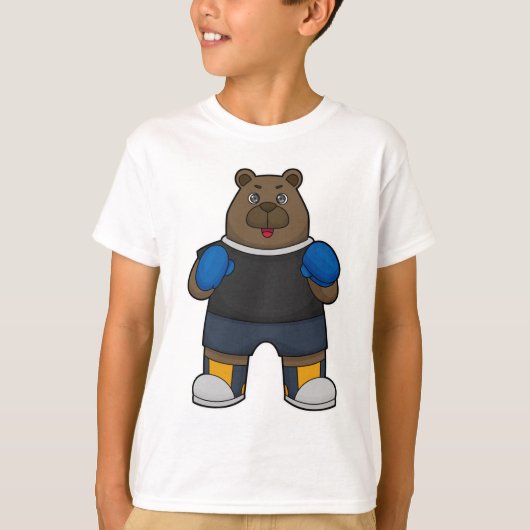 T-shirt Porter comme boîte avec gants de boxe (Devant)