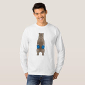 T-shirt Porter comme boîte avec gants de boxe (Devant entier)