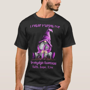 T-shirt Porter des Gnomes violets Ruban Fibromyalgie Sensi