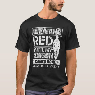 T-shirt Porter Du Rouge Jusqu'À Ce Que Mon Godson Revienne