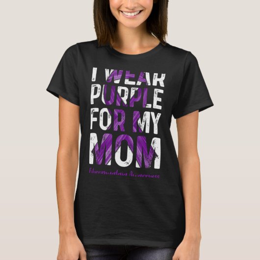 T-shirt Porter le violet pour ma mère - Sensibilisation à (Devant)