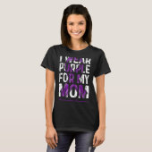 T-shirt Porter le violet pour ma mère - Sensibilisation à (Devant entier)