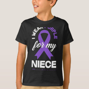 T-shirt Porter le violet pour ma nièce Fibromyalgie Sensib