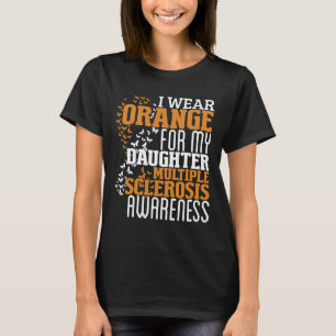 T-shirt Porter L'Orange De La Fille Ms Multiple Sclerosis