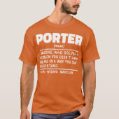 T-shirt Porter Noun Professional Hotel Worker Sarcastic (Devant)