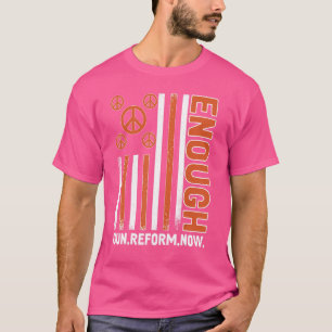 T-shirt Porter Orange Peace Signaler Drapeau Assez End Gun