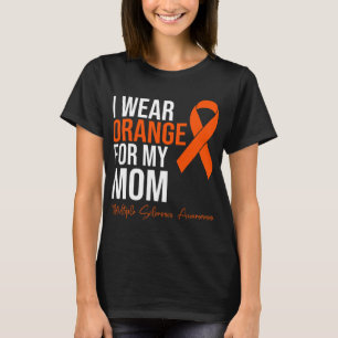 T-shirt Porter Orange Pour Ma Maman Ms Warrior Multiple Sc