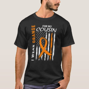 T-shirt Porter Orange Pour Mon Cousin Sclérose Multiples A