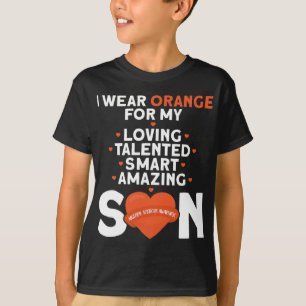T-shirt Porter Orange Pour Mon Fils Sclérose En Plaques