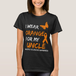 T-shirt Porter Orange Pour Mon Oncle Sclérose Multiples Ru
