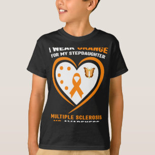 T-shirt Porter Orange pour Stepgirl Sclerosis Multiple Aw