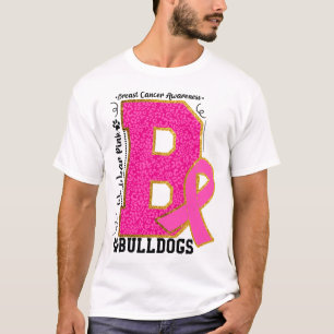 T-shirt Porter Pink Bulldogs Breast Cancer Sensibilisation