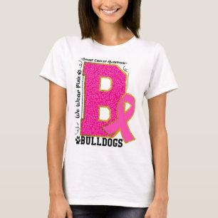 T-shirt Porter Pink Bulldogs Breast Cancer Sensibilisation