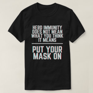 T-shirt Porter Une Immunité De Troupeau De Masques