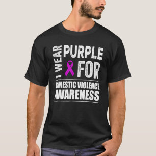 T-shirt Porter Violet Pour Sensibiliser À La Violence Dome