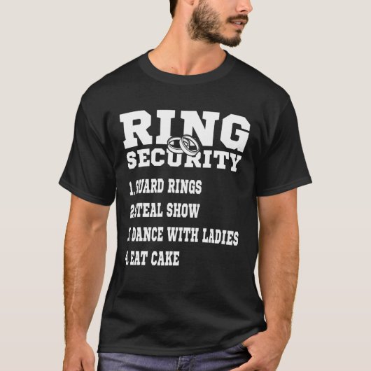 T-shirt Porteur de bague de sécurité mariage (Devant)