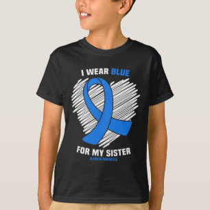 T-shirt Portez Bleu Pour Ma Soeur Alopecia Sensibilisation