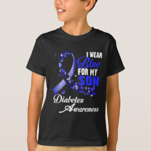 T-shirt Portez Bleu Pour Mon Fils T1d Sensibilisation Au D
