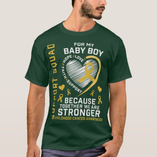 T-shirt Portez De L'Or Pour Mon Fils Baby Boy Support Squa