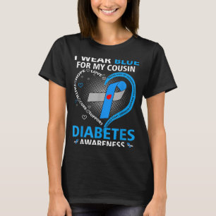 T-shirt Portez du bleu pour cousin Hope Love Sensibilisati