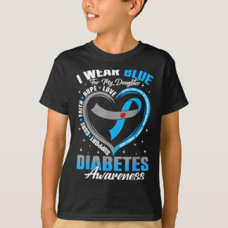 T-shirt Portez du bleu pour la sensibilisation au diabète