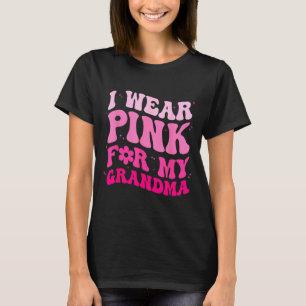T-shirt Portez du rose pour grand-mère groovy cancer du se
