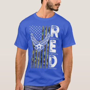 T-shirt Portez du rouge le vendredi Soutien des vétérans m
